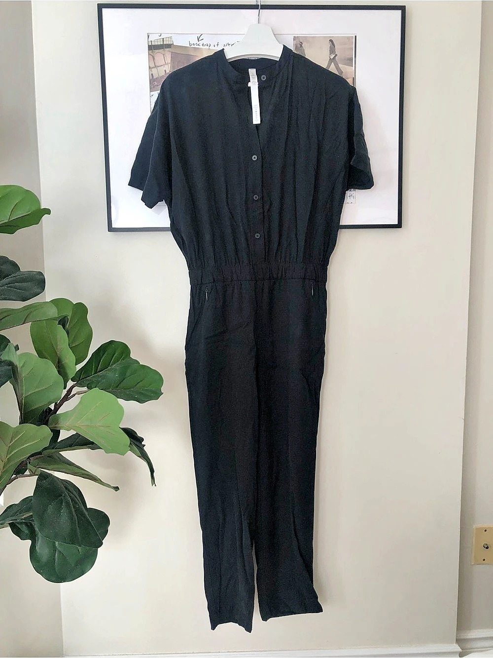 lululemon | On the Fly Jumpsuit Black (Size 6)